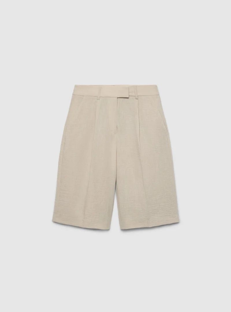 Jorts bermuda a tinta unita con pieghe