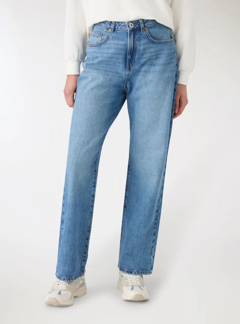 Jeans straight a tinta unita