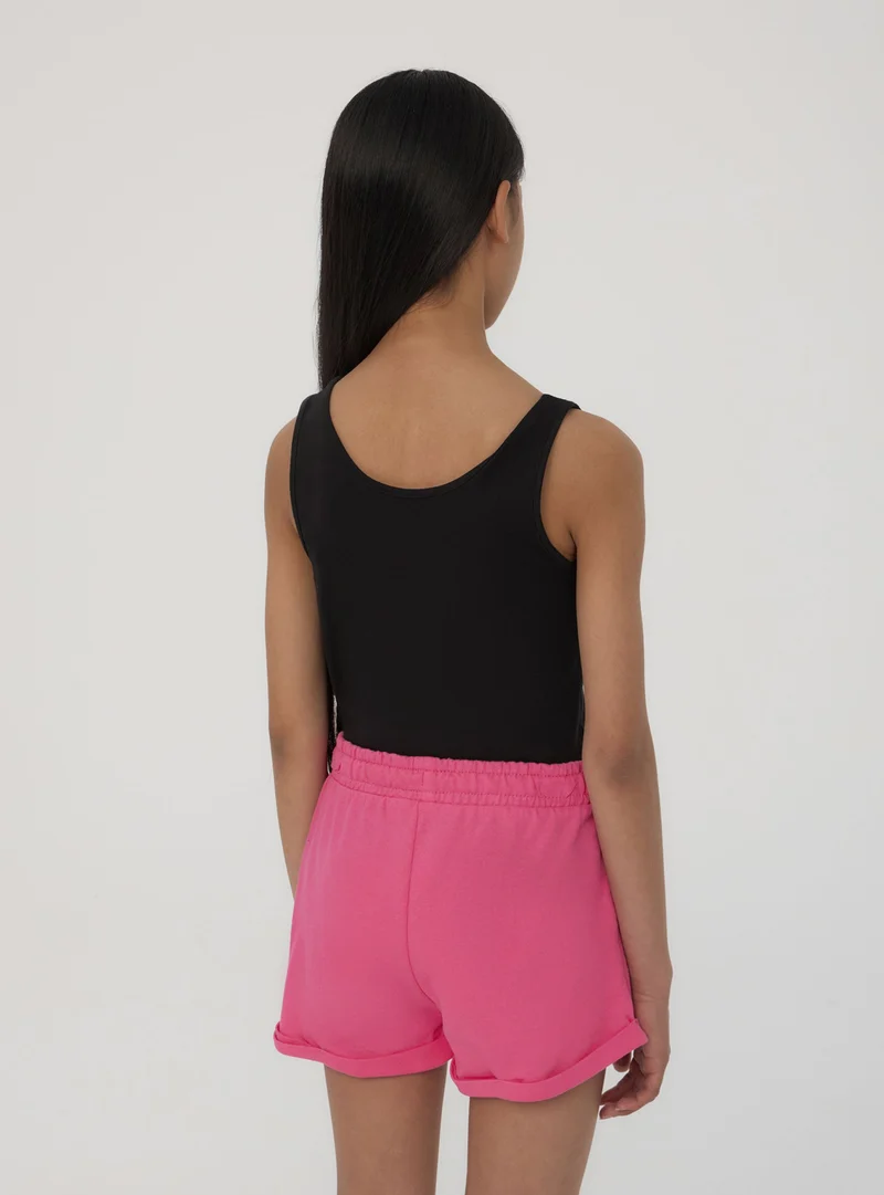Pack 2 shorts con coulisse e risvolto