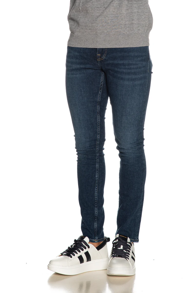 Jeans Guess Chris Da Uomo Denim Medio Dark Blu