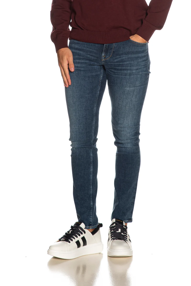 Jeans Guess Chris Da Uomo Denim Medio Blu