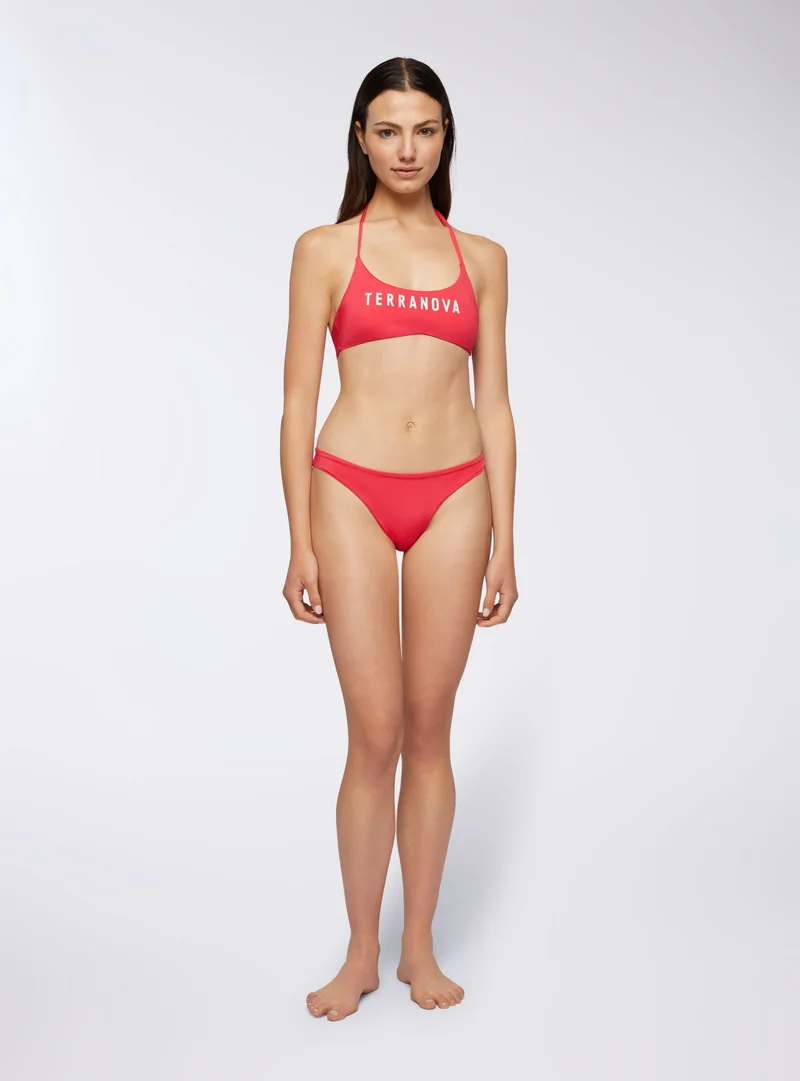 Slip bikini brasiliana con logo