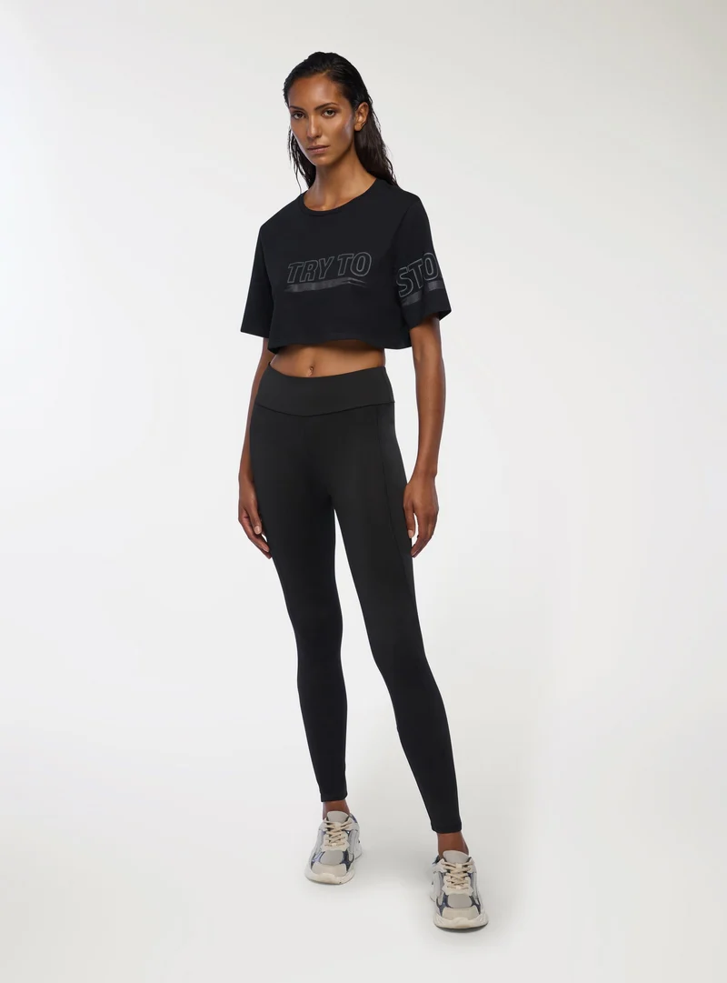 Leggings lunghi tinta unita