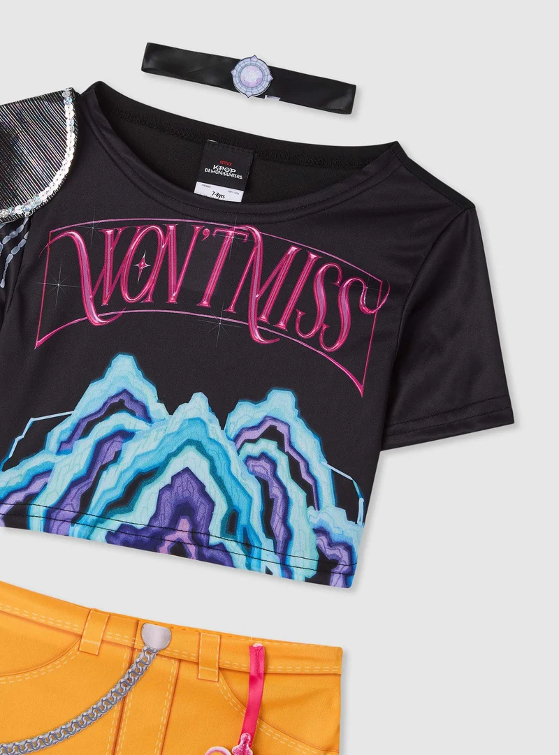 Vestito costume KPOP con stampa fantasia