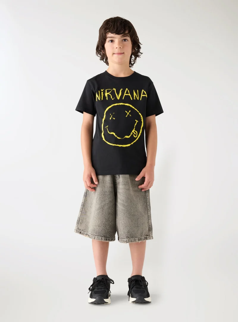 T-shirt con stampa Nirvana