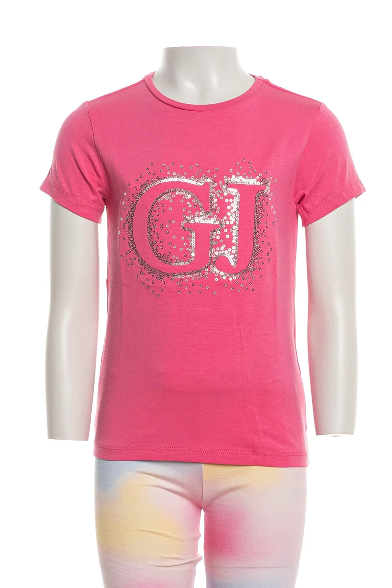 T Shirt Guess Gj Sequins Ss Da Bambina Fuxia