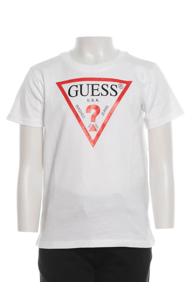 T Shirt Guess Cn Original Ss Boy Da Bambino Bianca