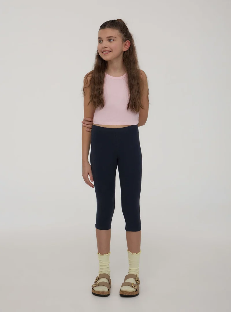 Pack 2 leggings 3/4 tinta unita