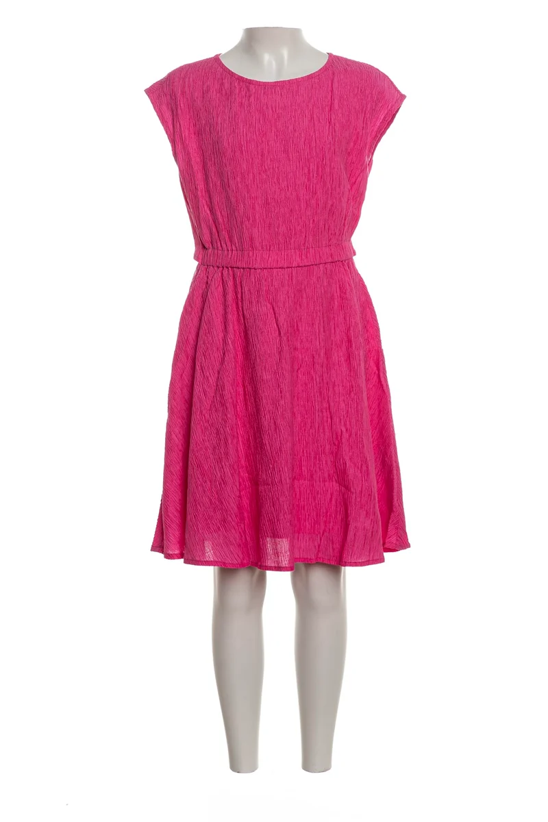 Abito Corto Calvin Klein Ss Fit Flare Da Bambina Fuxia