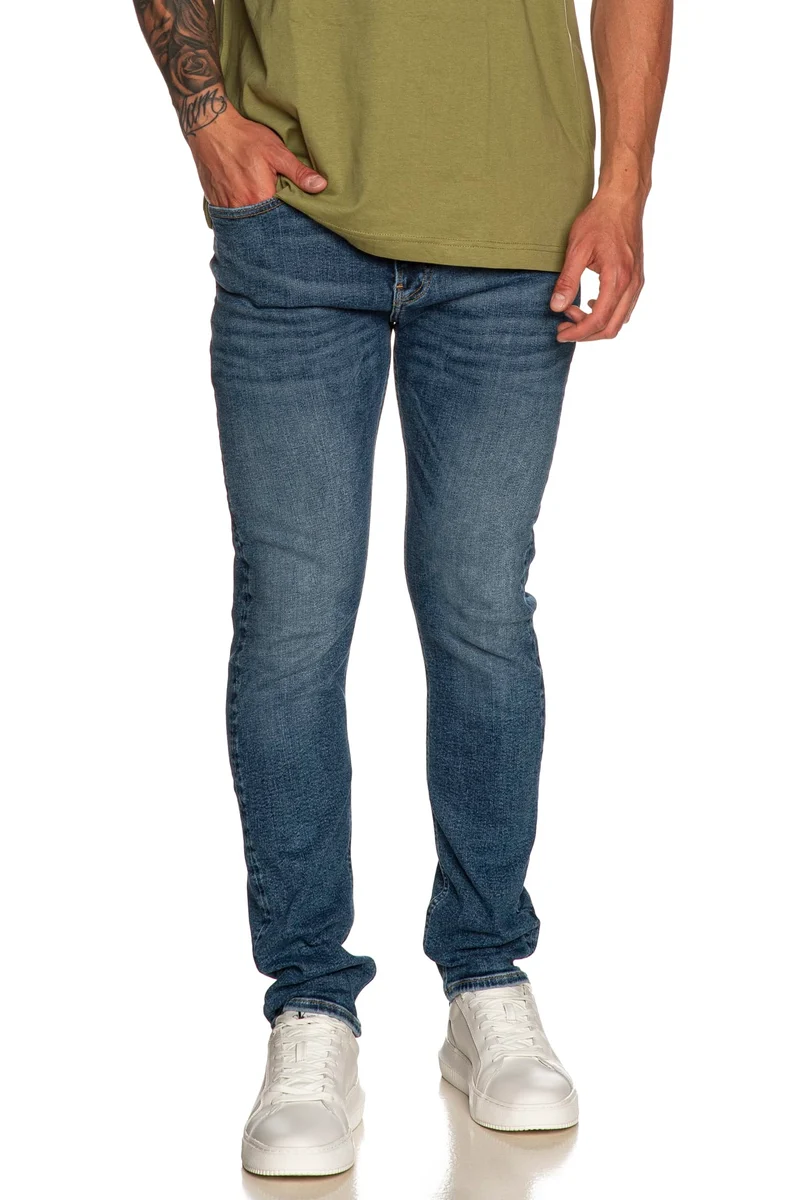 Jeans Calvin Klein Sk Da Uomo Denim Medio Dark Blu