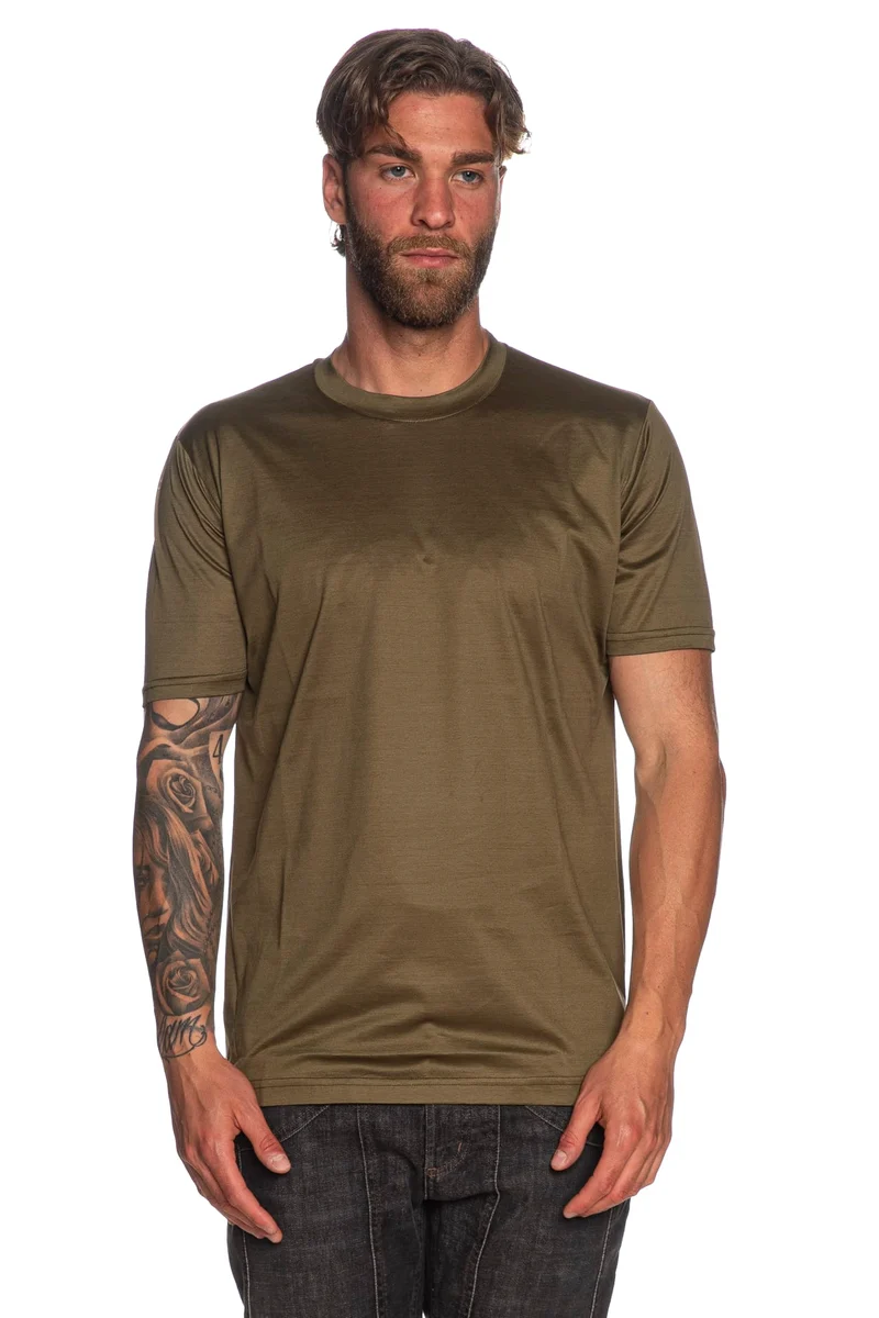 T Shirt Giovanni Scarano Sc Ss Tee Da Uomo Verde Militare