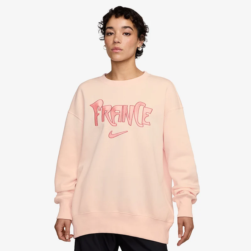 Nike Felpa da calcio oversize a girocollo – Donna Francia Ph
