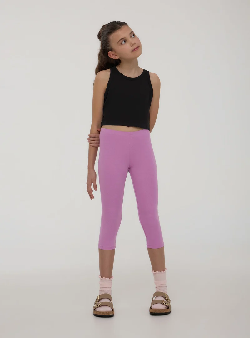 Pack 2 leggings 3/4 tinta unita