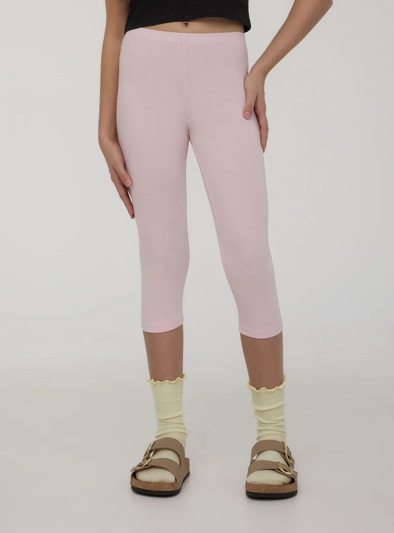 Pack 2 leggings 3/4 tinta unita