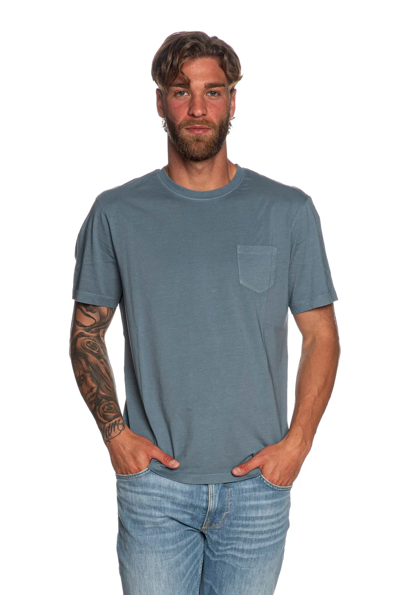 T Shirt Essential Tc Pocket Ss Tee Da Uomo Avio