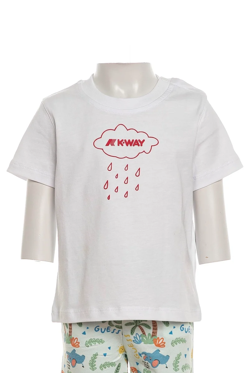 T Shirt K-Way E Pete K Rain Da Bambino Bianca
