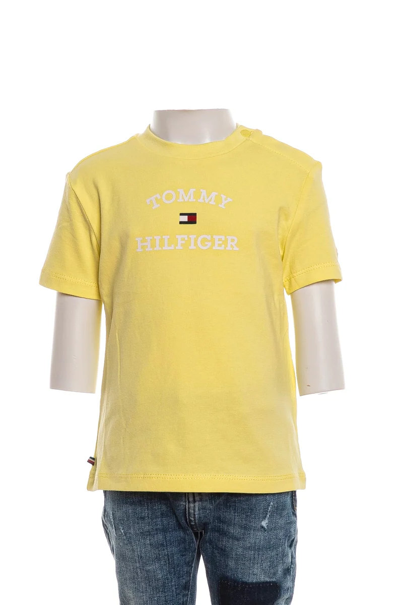 T Shirt Tommy Hilfiger Th Tee Baby Da Bambino Giallo Limone