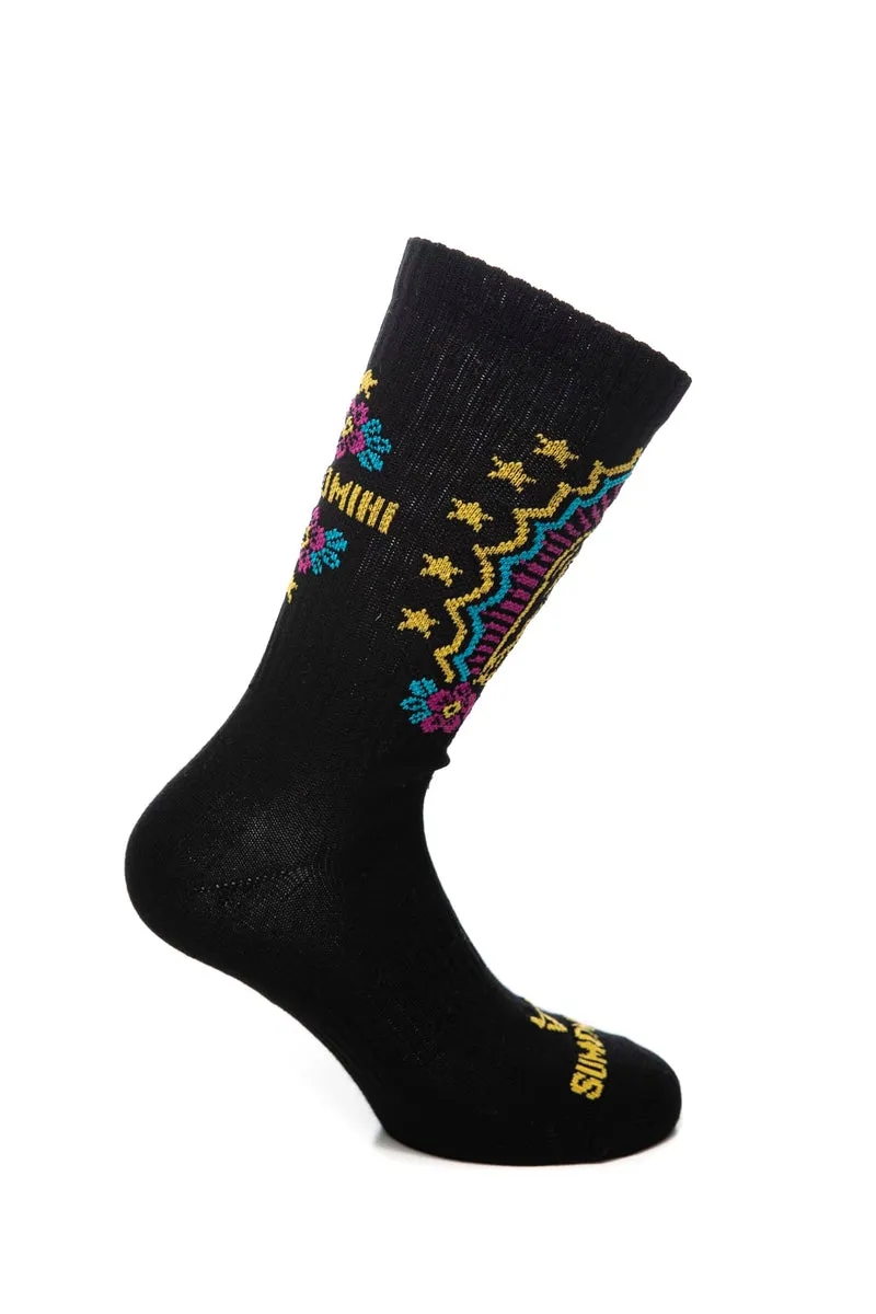 Calzino Sumomihi Mary Sock Unisex Nero In Filato
