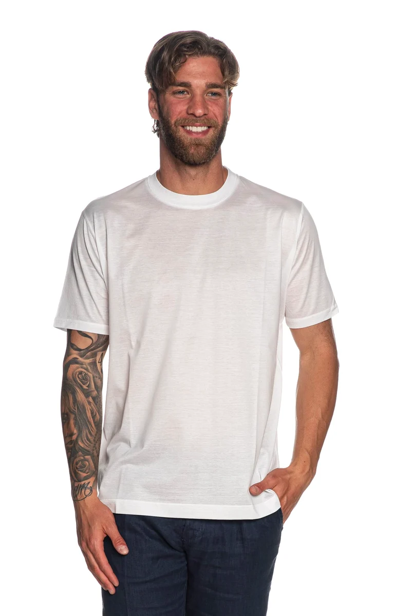 T Shirt Giovanni Scarano Sc Ss Tee Da Uomo Bianca