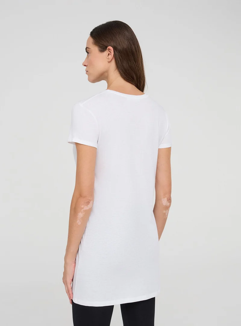 Pack 2 maxi t-shirt tinta unita