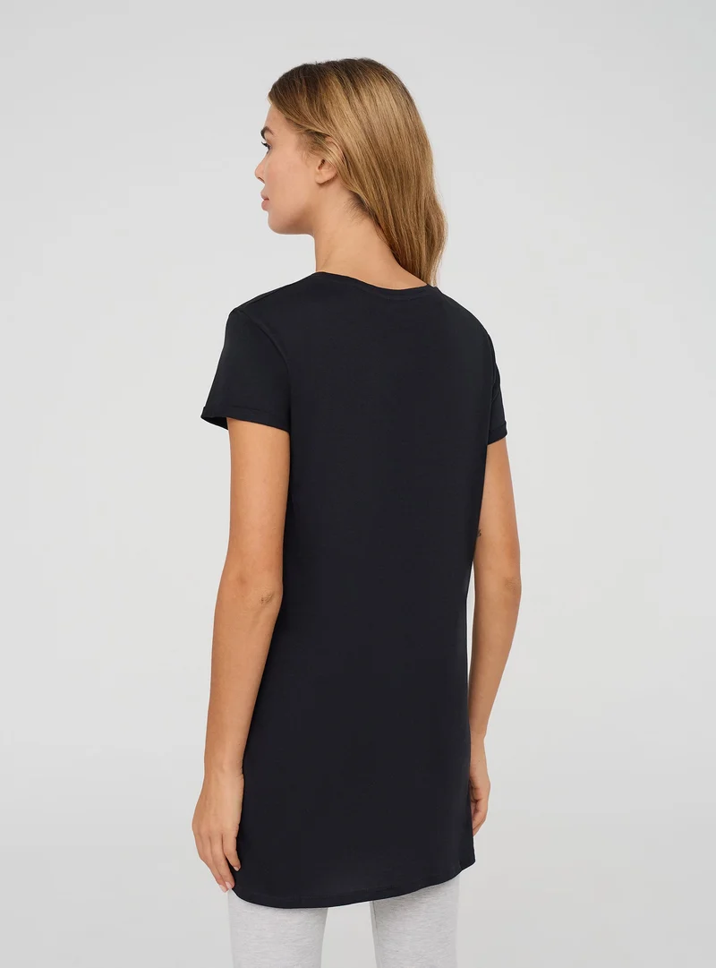 Pack 2 maxi t-shirt tinta unita