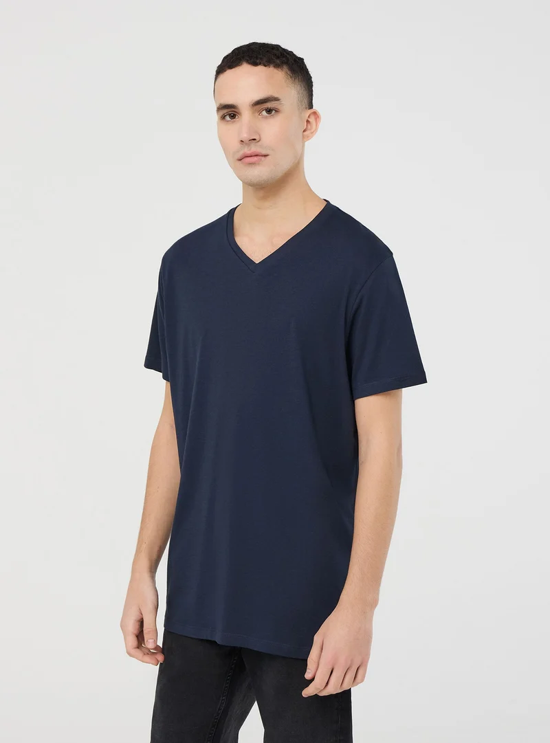 Pack 3 t-shirt basic con scollo a v