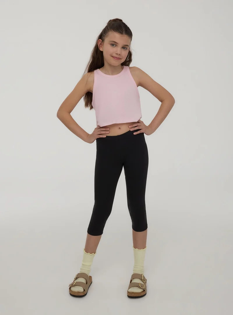 Pack 3 leggings 3/4 tinta unita