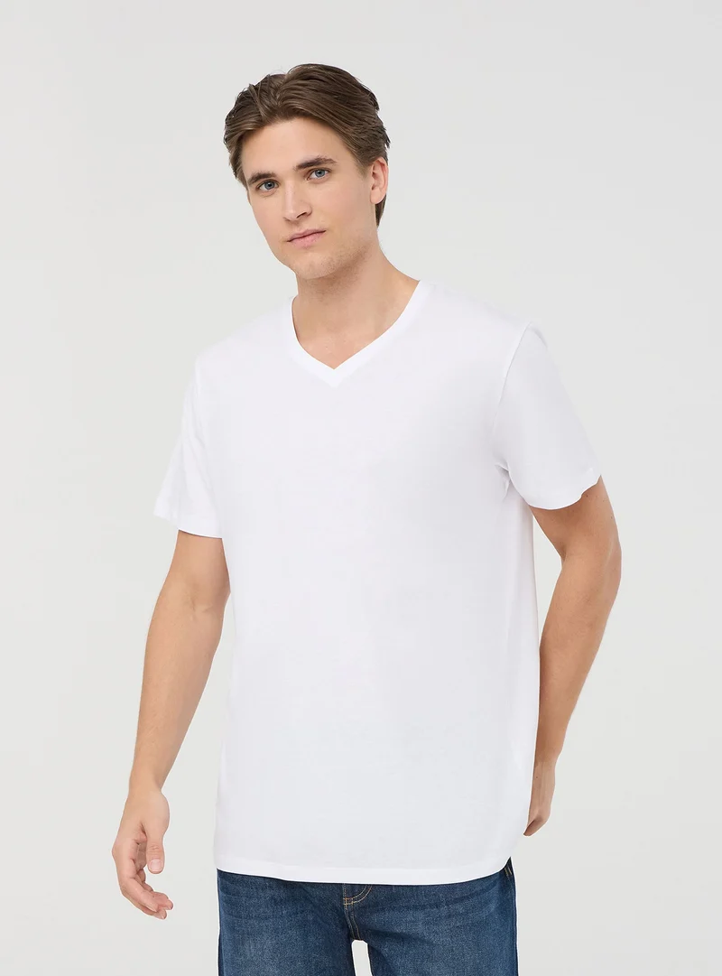 Pack 3 t-shirt basic con scollo a v