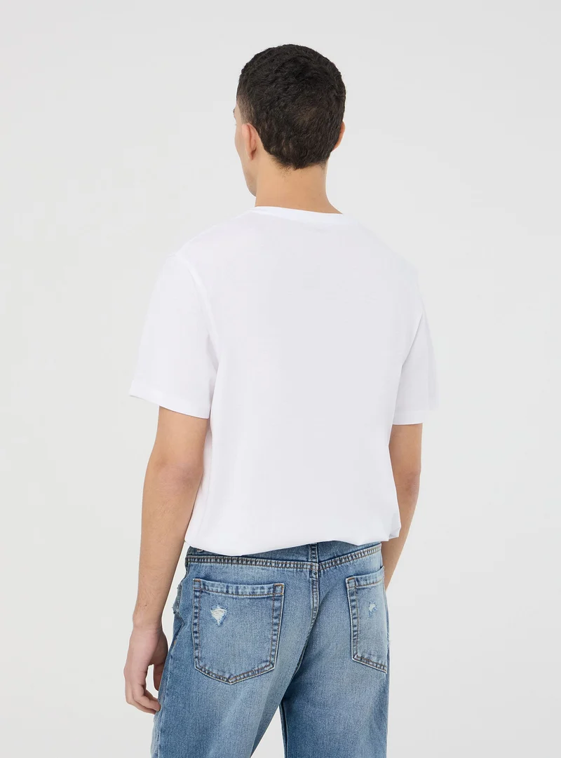 Pack 2 t-shirt basic con scollo a v