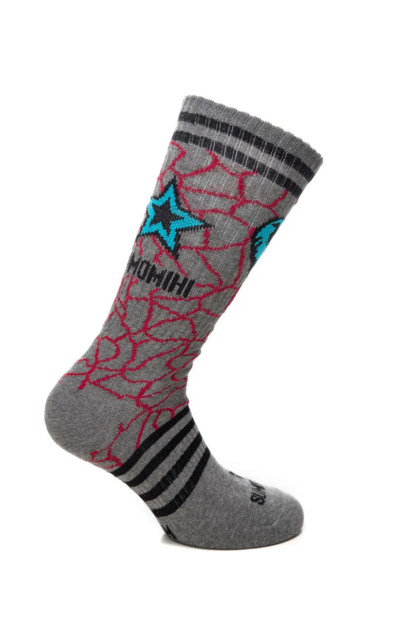 Calzino Sumomihi Elephant Sock Unisex Grigio Medio Melange In Filato