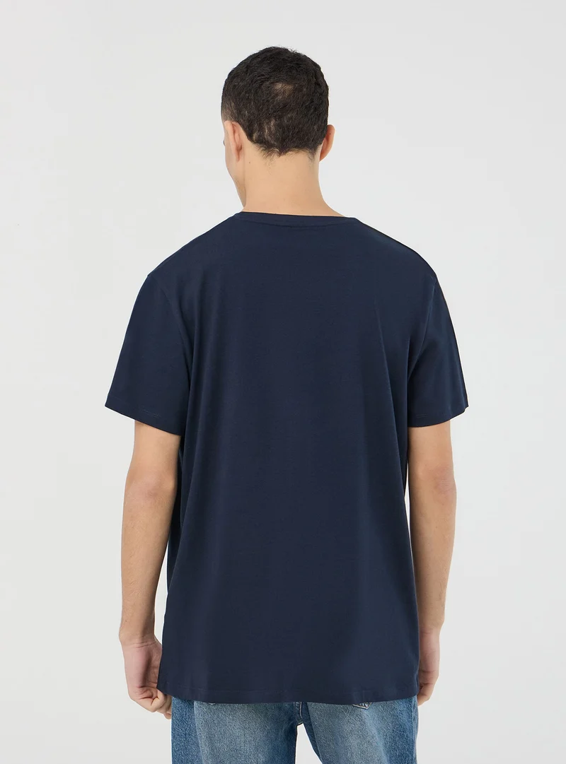Pack 2 t-shirt basic con scollo a v