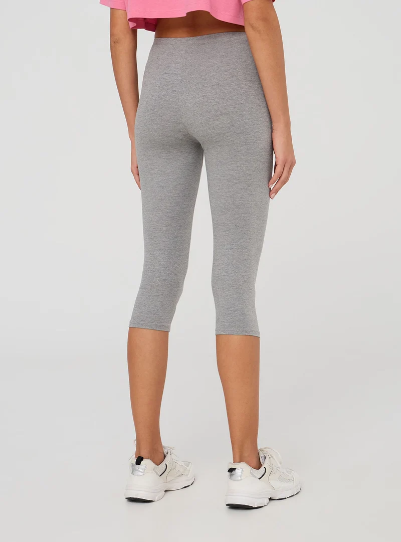 Pack 2 leggings tre quarti tinta unita