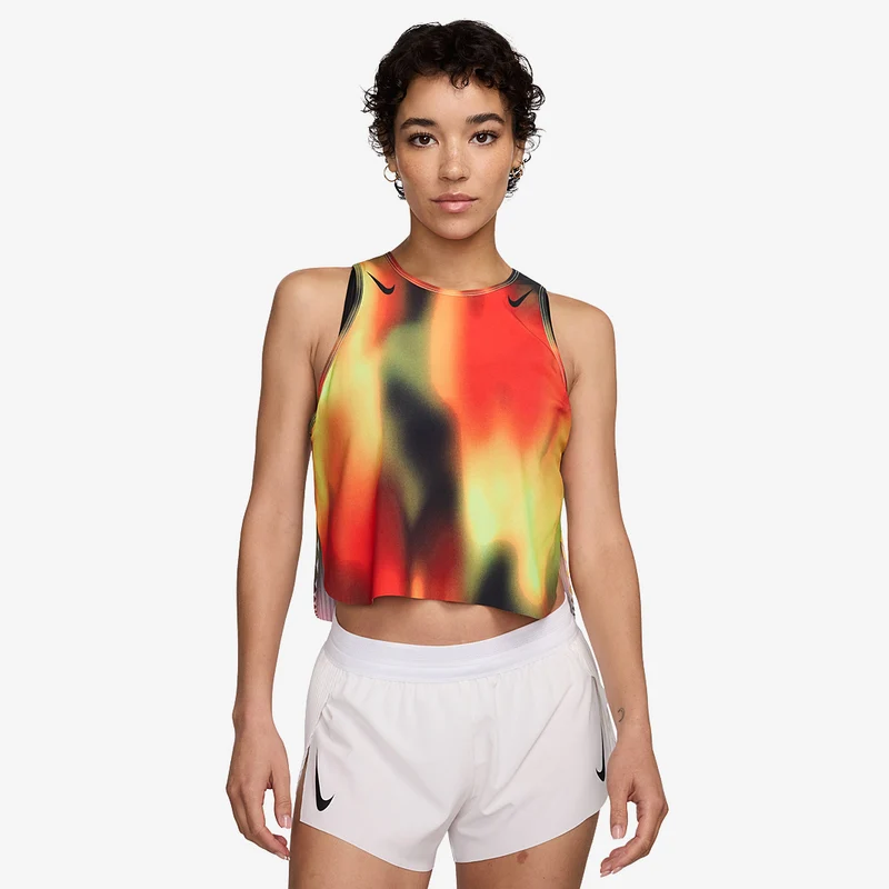 Nike Canotta corta da running con stampa Dri