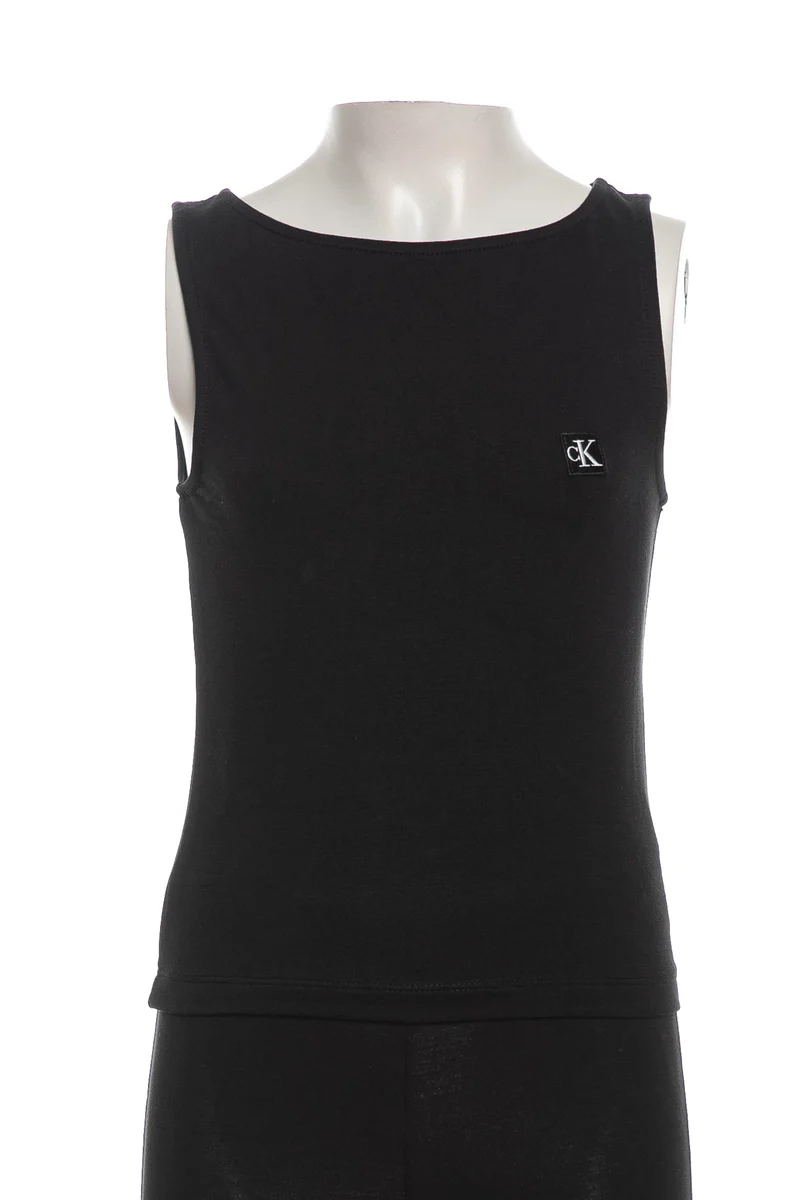 Canotta Calvin Klein Tank Top Badge Da Bambina Nera