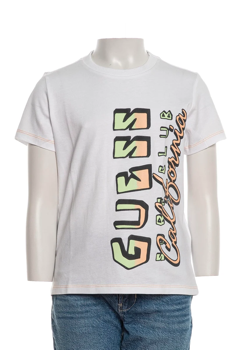 T Shirt Guess Surf Club Tee Da Bambino Bianca