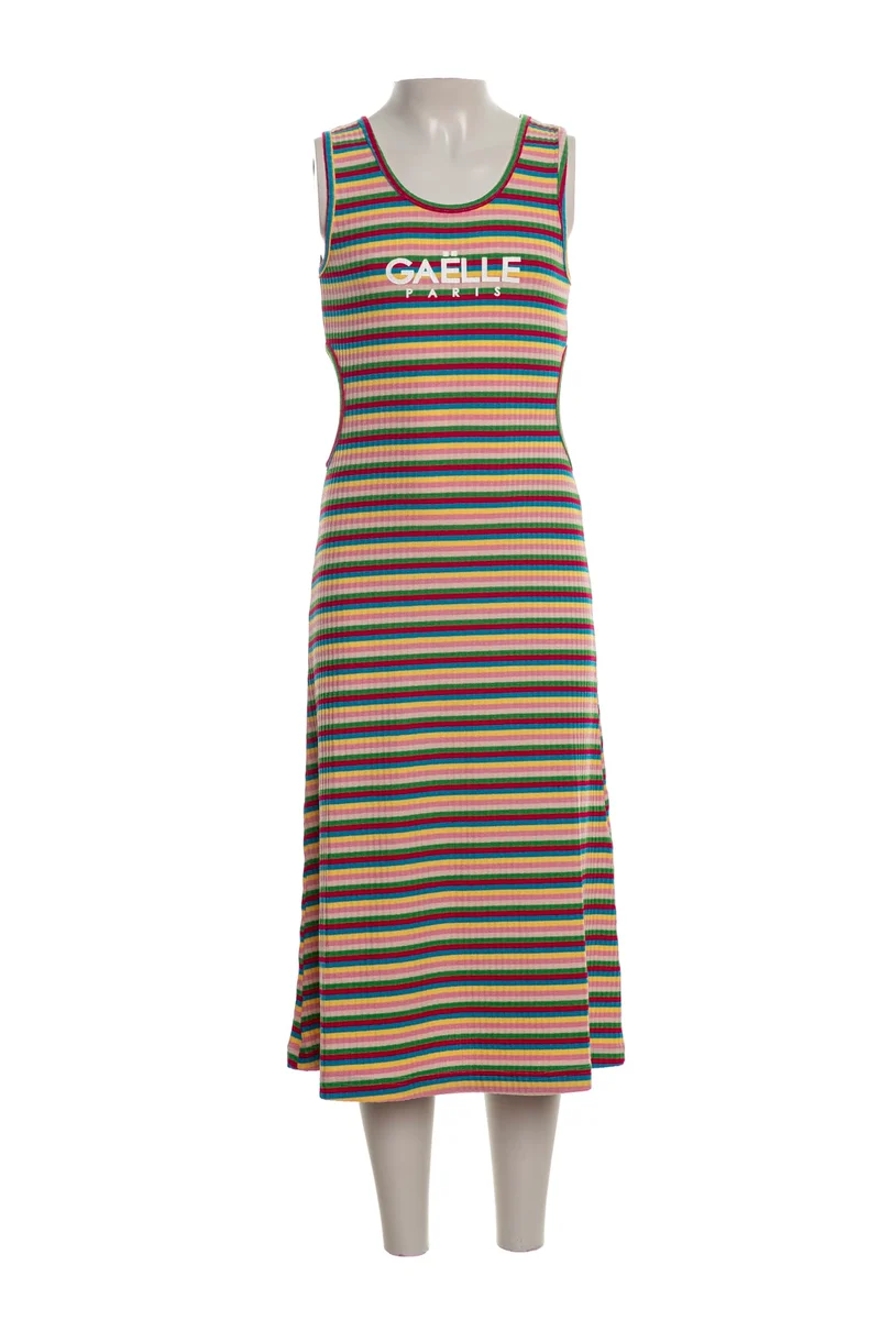 Abito Midi Gaelle Paris Multi Stripes Da Bambina Righe Multicolor