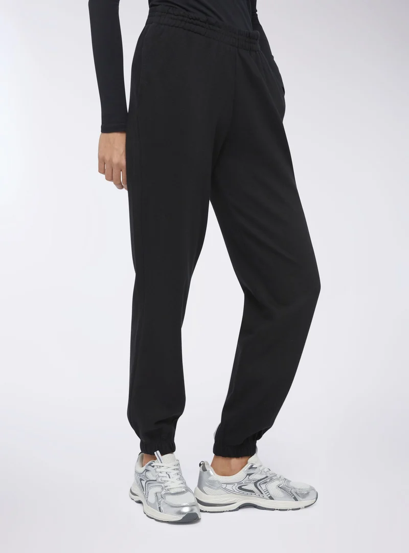 Pack 2 pantaloni tuta a vita alta con polsini