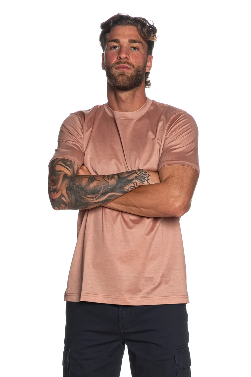 T Shirt Giovanni Scarano Sc Ss Tee Da Uomo Rosa Blush