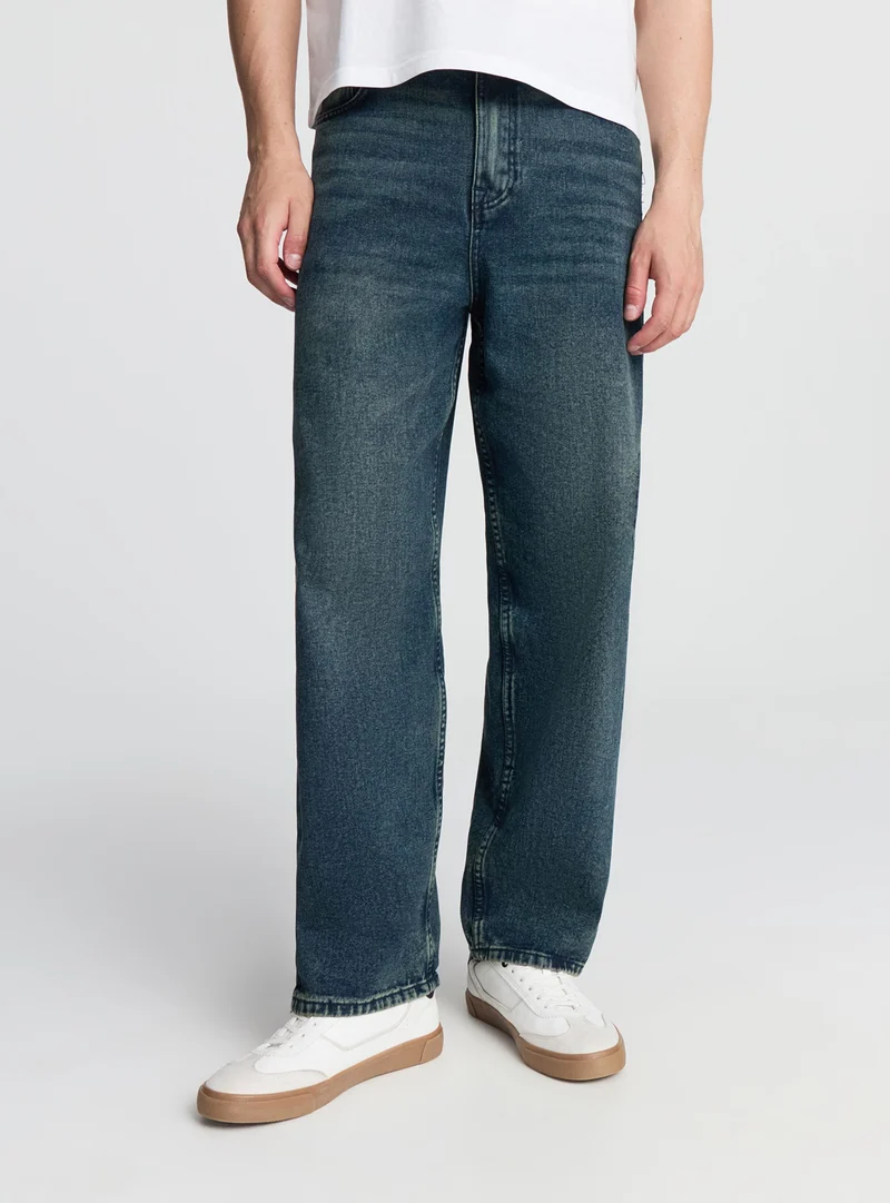 Jeans super-baggy lavaggio al thè