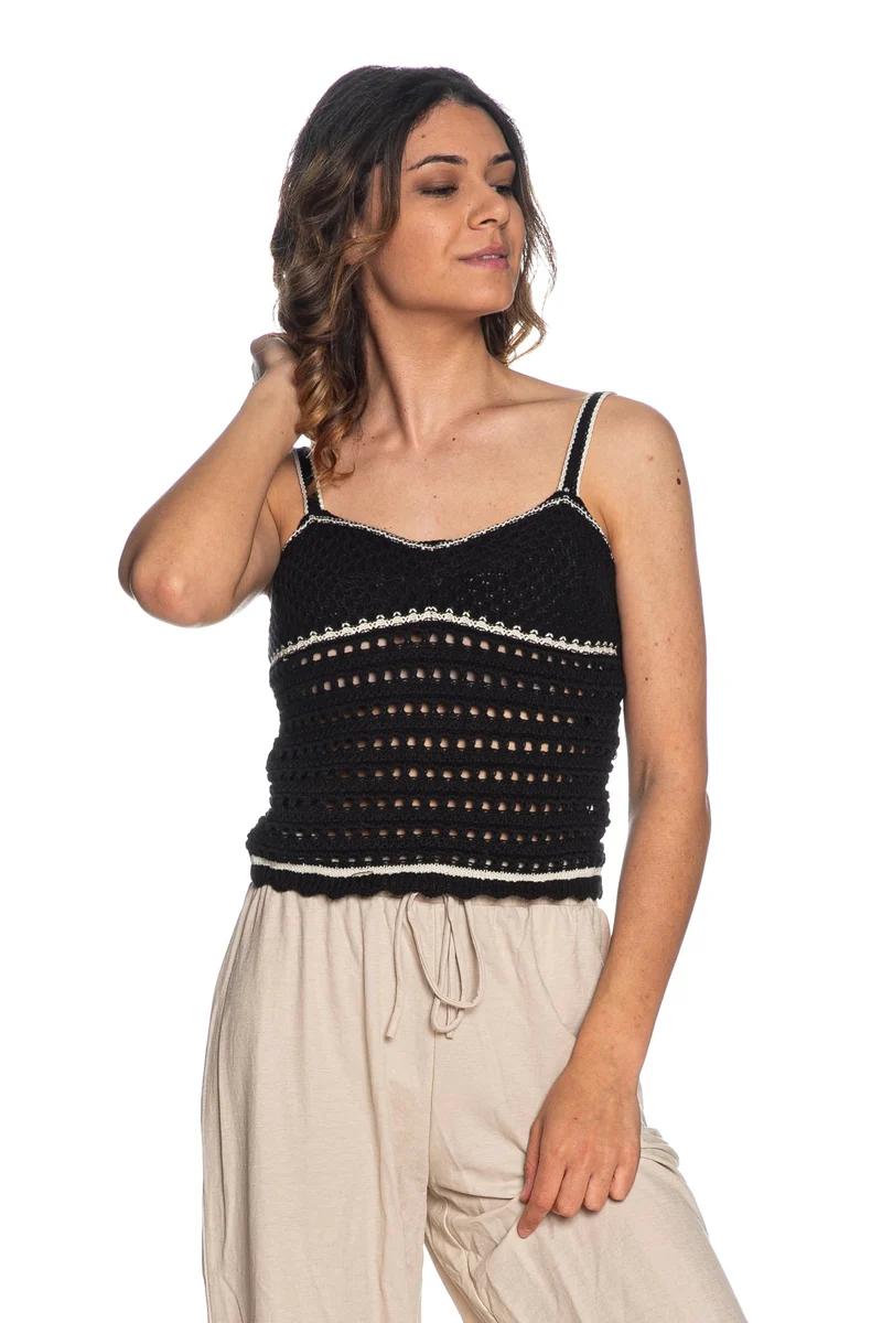 Top Only Minnie Da Donna Nero