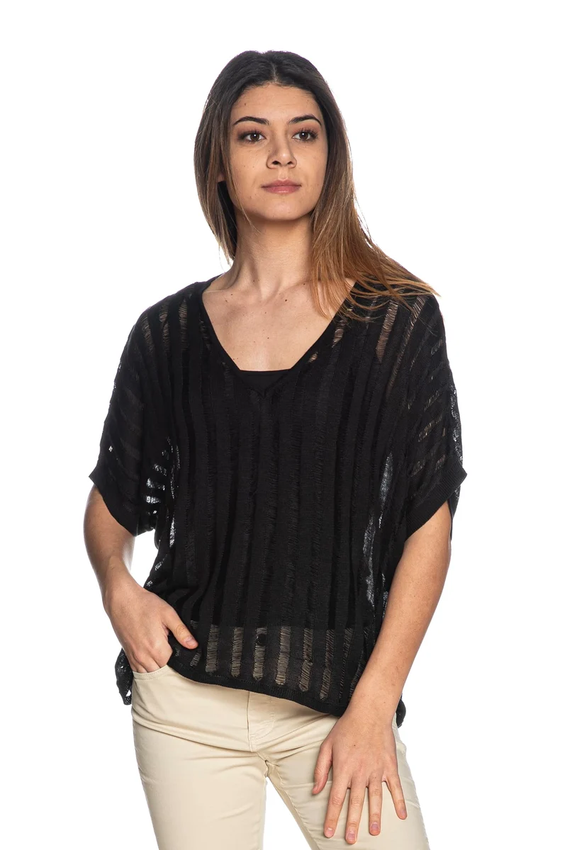 Maglia Tiffosi Boccadasse Da Donna Nera