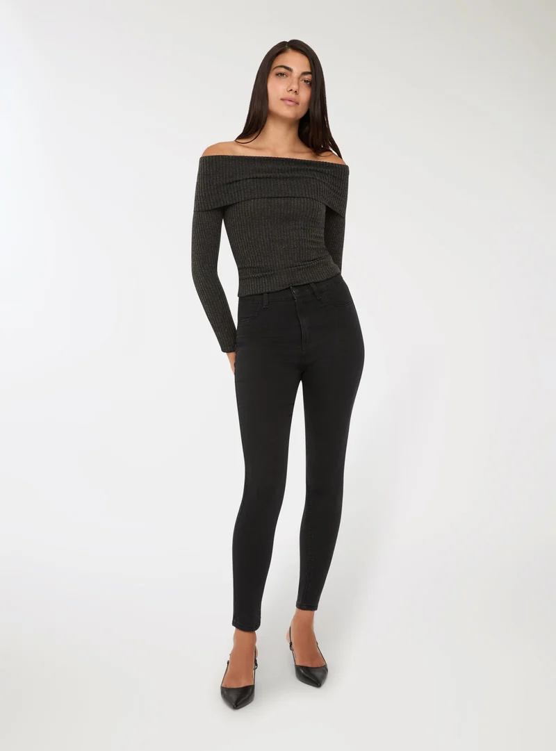 Jeggings vita alta