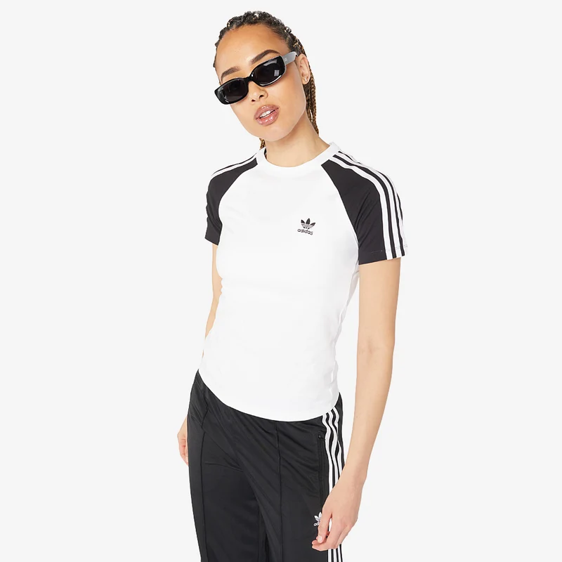 T-Shirt adidas Originals Donna Adicolor 3-Stripes Raglan Slim