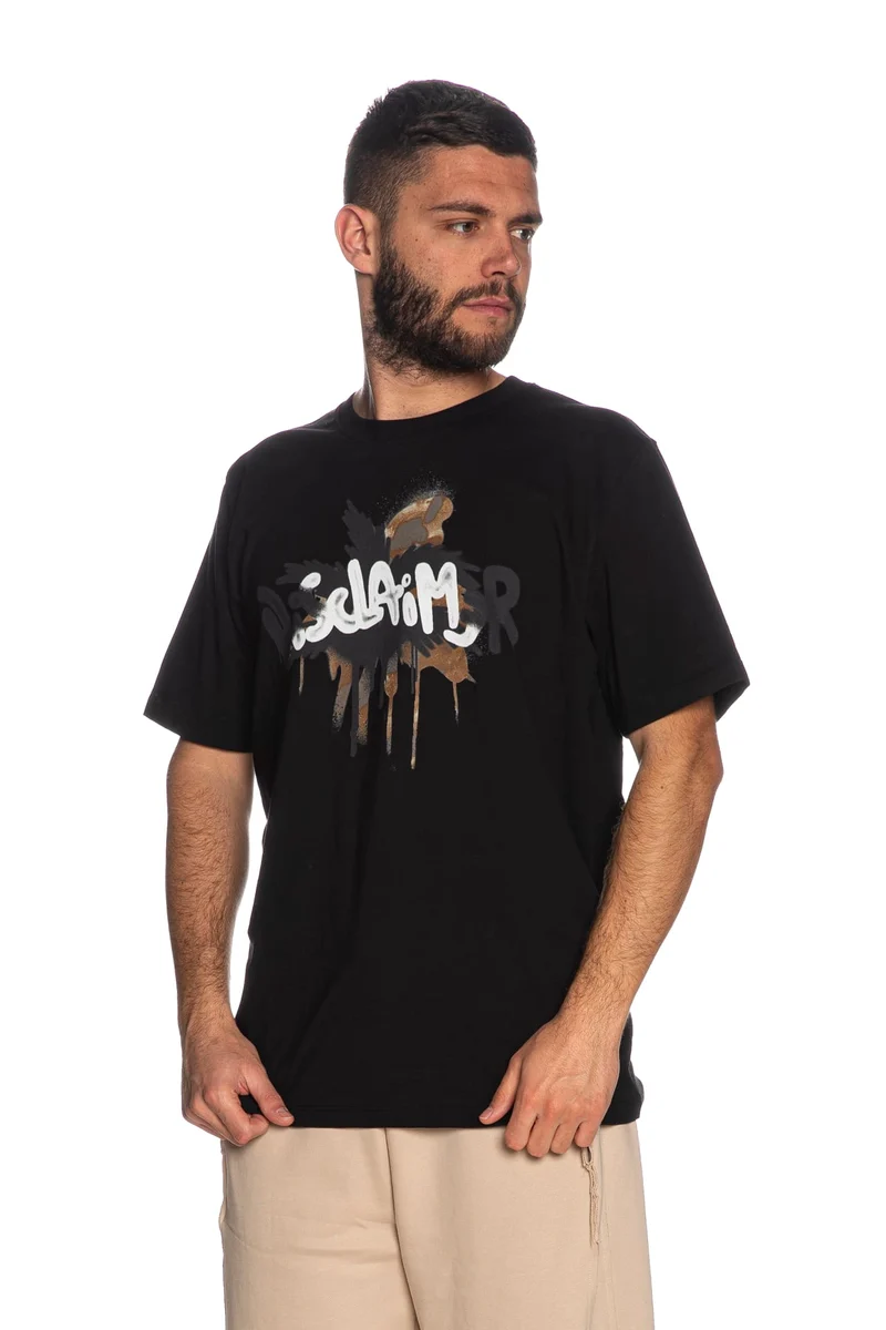T Shirt Disclaimer Ss Tee Dscl Spray Da Uomo Nera