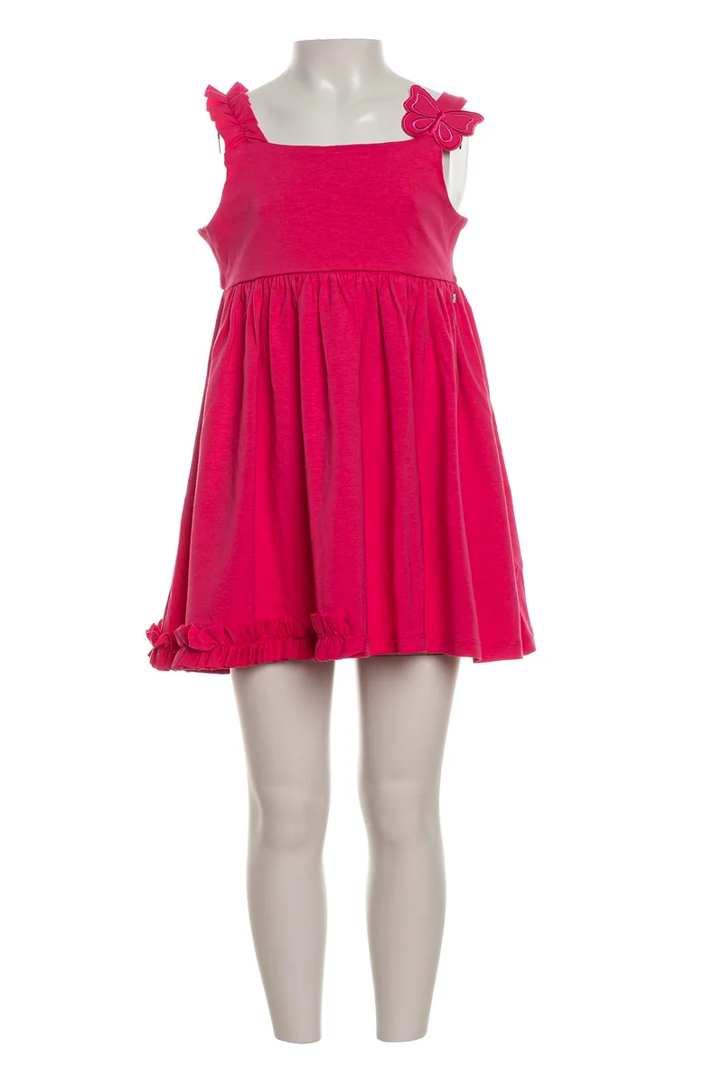 Abito Corto Sarabanda Butterfly Da Bambina Fuxia