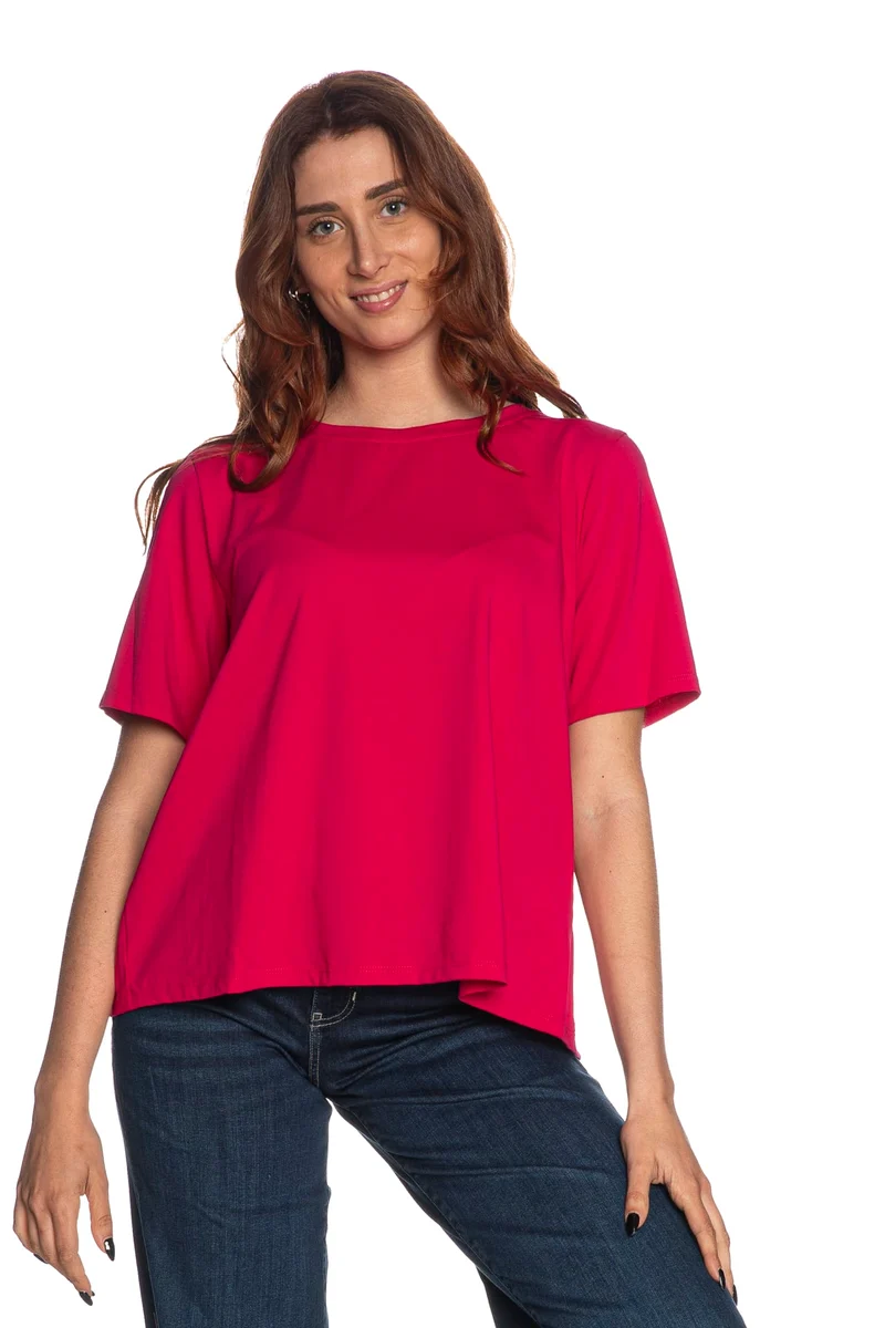 T Shirt Anonyme Hollie Da Donna Fuxia