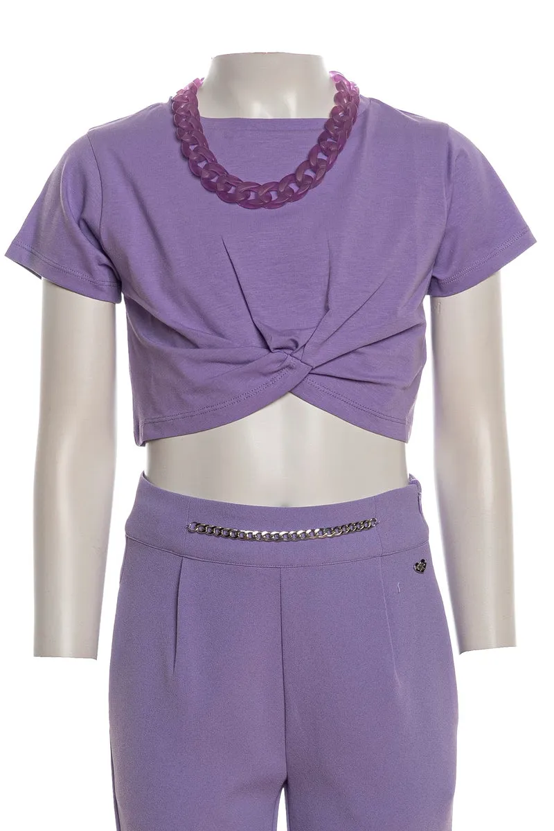 T Shirt Sarabanda Necklace Chain Da Bambina Glicine