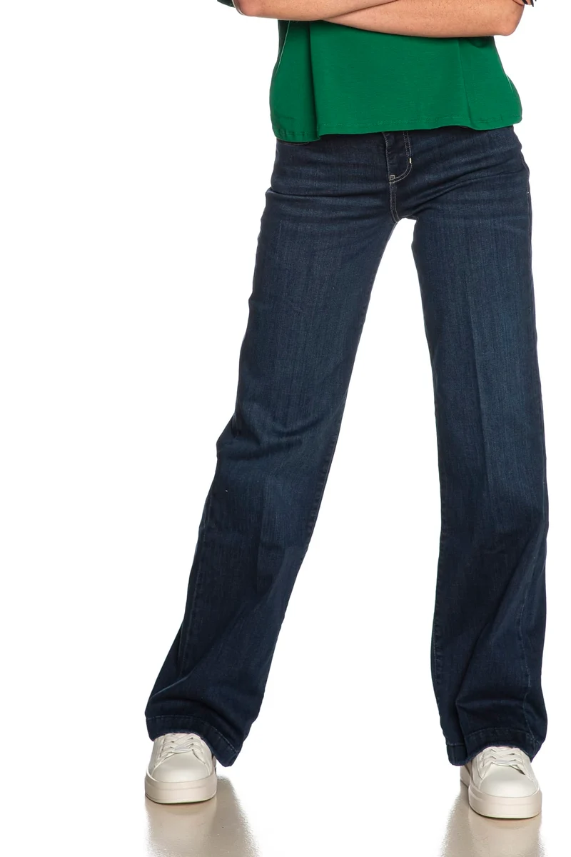 Jeans Guess Garment Rinse Da Donna Denim Dark Blu