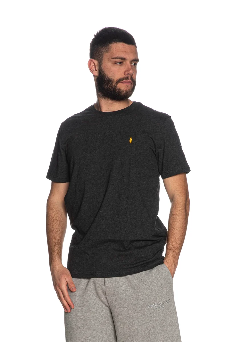 T Shirt Walt Bay Basic 1 U Da Uomo Antracite Melange
