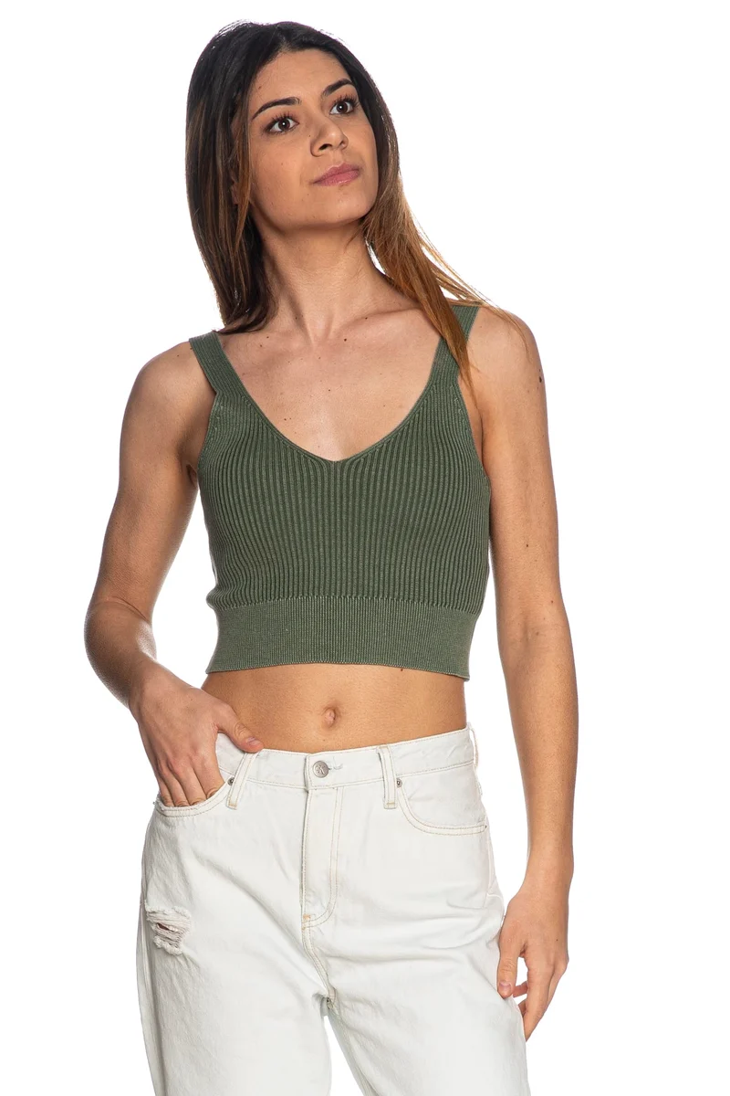 Top Tiffosi Raine Da Donna Verde Militare